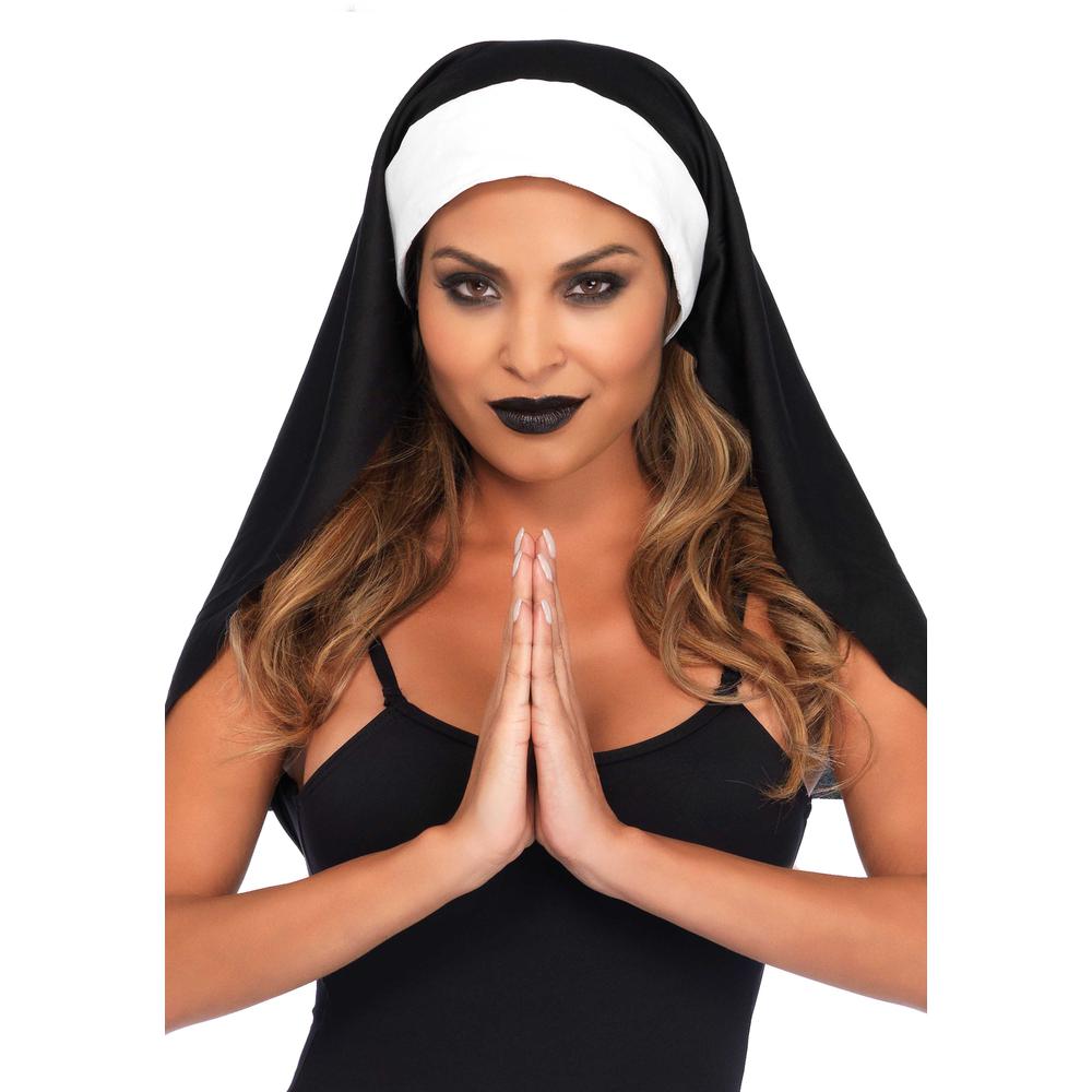 Leg Avenue - Nun Habit Coiffe de costume - Noir/Blanc
